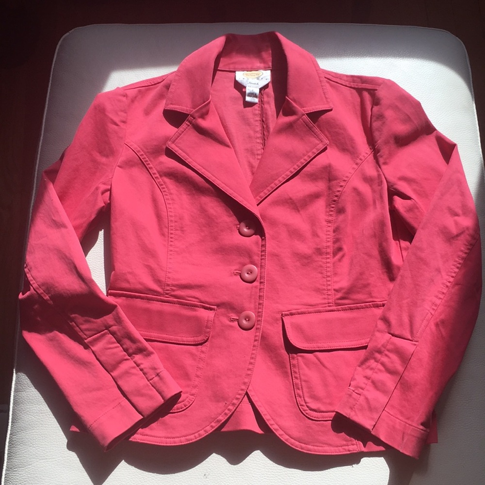 Talbots Coral Pink 3 Button Blazer